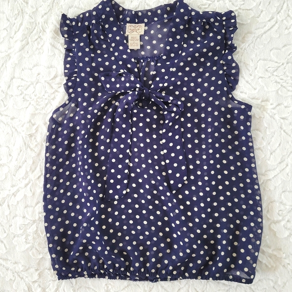 eyelash couture Tops - Polka dot sheer blouse